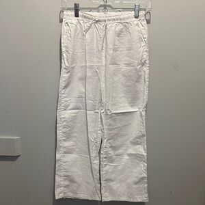 Crewcuts White Linen Pants Girls